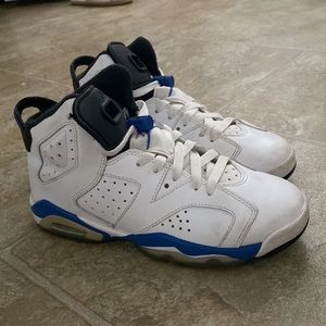 Size 4.5Y Air Jordan 6 Retro ‘Sport Blue’